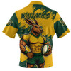 Aussie Wallabies Zip Polo Shirt Wallabies Kangaroo Power Rugby