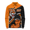 Wests Tigers Long Sleeve Polo Shirt Defend The Pride