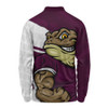 Queensland Maroons Long Sleeve Polo Shirt Defend The Pride