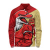 Redcliffe Dolphins Long Sleeve Polo Shirt Defend The Pride