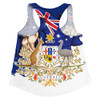 Australia Women Racerback Singlet Australia Power Pride And Heritage Crest