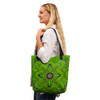Indigenous Australian Aboriginal Tote Bag Dreaming Circle Green Country