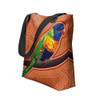 Indigenous Australian Aboriginal Tote Bag Sunset Lorikeet Song
