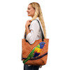 Indigenous Australian Aboriginal Tote Bag Sunset Lorikeet Song