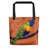 Indigenous Australian Aboriginal Tote Bag Sunset Lorikeet Song