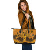 Indigenous Australian Aboriginal Leather Tote Bag Eternal Desert Tree