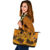 Indigenous Australian Aboriginal Leather Tote Bag Eternal Desert Tree