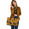 Indigenous Australian Aboriginal Leather Tote Bag Eternal Desert Tree