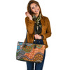 Indigenous Australian Aboriginal Leather Tote Bag Guided By The Ancestors