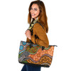 Indigenous Australian Aboriginal Leather Tote Bag Guided By The Ancestors