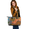 Indigenous Australian Aboriginal Leather Tote Bag Guided By The Ancestors