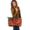 Indigenous Australian Aboriginal Leather Tote Bag Path Of Ancestors
