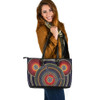 Indigenous Australian Aboriginal Leather Tote Bag Starlit Dreaming
