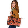 Indigenous Australian Aboriginal Leather Tote Bag Wandering Spirits