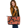 Indigenous Australian Aboriginal Leather Tote Bag Wandering Spirits