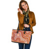 Indigenous Australian Aboriginal Leather Tote Bag Whispers Of The Red Earth