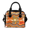 Indigenous Australian Aboriginal Shoulder Handbag Desert Gathering Flow