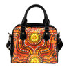 Indigenous Australian Aboriginal Shoulder Handbag Radiant Sun Dreaming