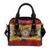Indigenous Australian Aboriginal Shoulder Handbag Spirit Tracks And Turtle Totems
