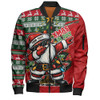 Australia Bomber Jacket Santa Dabs Down Under Xmas In July Edition