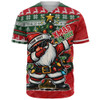 Australia Baseball Shirt Santa Dabs Down Under Xmas In July Edition