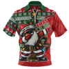 Australia Zip Polo Shirt Santa Dabs Down Under Xmas In July Edition