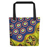 Indigenous Australian Aboriginal Tote Bag A Bright And Colorful Background With Aboriginal Inspired Dot Art