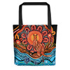 Indigenous Australian Aboriginal Tote Bag Aboriginal Inspired Kangaroo Dreaming Dot Painting Pattern