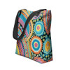 Indigenous Australian Aboriginal Tote Bag Color Harmony In Spiritual Dot Dance