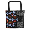Indigenous Australian Aboriginal Tote Bag Eucalyptus Seamless Pattern In Aboriginal Dot Art