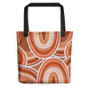 Indigenous Australian Aboriginal Tote Bag Outback Harmony Rings In Sandstone Connection