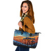 Indigenous Australian Aboriginal Leather Tote Bag Aboriginal Culture Indigenous Land Dot Painting Art Inspired Indigenous Australian Aboriginal Leather Tote Bag Aboriginal Culture Indigenous Land Dot Painting Art Inspired