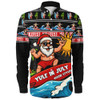 Australia Long Sleeve Shirt Santa's Yule Wave Ride
