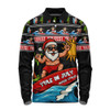 Australia Long Sleeve Polo Shirt Santa's Yule Wave Ride
