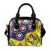 Indigenous Australian Aboriginal Shoulder Handbag A Bright And Colorful Background With Aboriginal Inspired Dot Art