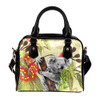 Indigenous Australian Aboriginal Shoulder Handbag Aboriginal Art Painting With Koala And Gumtree