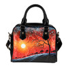 Indigenous Australian Aboriginal Shoulder Handbag Aboriginal Dot Painting Style Art Dreamtime Story