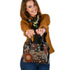Indigenous Australian Aboriginal Shoulder Handbag Aboriginal Earth Bloom With Outback Sun Circles