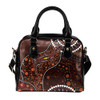 Indigenous Australian Aboriginal Shoulder Handbag Aboriginal Inspired Lizard With Dot Painting Pattern