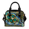 Indigenous Australian Aboriginal Shoulder Handbag Aboriginal Purple Color Dreamtime