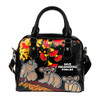 Indigenous Australian Aboriginal Shoulder Handbag Aboriginal Save Endangered Koalas Red Bottle Brush Flower