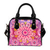 Indigenous Australian Aboriginal Shoulder Handbag Aboriginal Sunburst Bloom Path In Dreaming Land