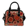 Indigenous Australian Aboriginal Shoulder Handbag Background Featuring Indigenous Dot Art