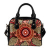 Indigenous Australian Aboriginal Shoulder Handbag Brown Aboriginal Style Dot Painting