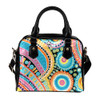 Indigenous Australian Aboriginal Shoulder Handbag Color Harmony In Spiritual Dot Dance
