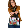 Indigenous Australian Aboriginal Shoulder Handbag Couple Kookaburra With Eucalyptus Flower Art
