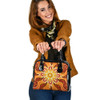 Indigenous Australian Aboriginal Shoulder Handbag Radiant Sun Spirit Flowing With Dreamtime Light
