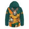 Aussie Wallabies Hooded Padded Jacket Aboriginal Strength Wear Wallabies Rugby Edition
