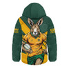 Aussie Wallabies Hooded Padded Jacket Aboriginal Strength Wear Wallabies Rugby Edition