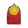Indigenous Australian Aboriginal Backpack Aboriginal Backpack Sunburst Dream Red Dot Pattern